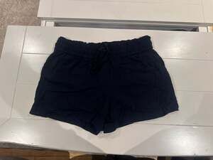 LOFT Outlet Navy Blue Linen Blend Drawstring Shorts Size Small